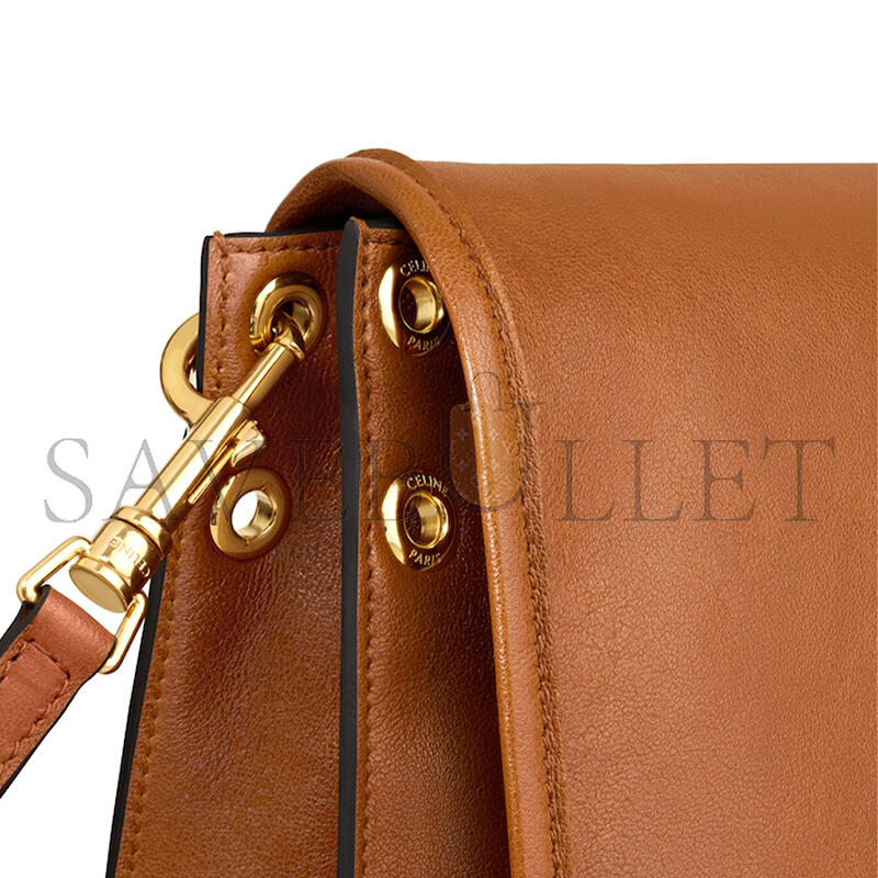 CELINE SOFT TRIOMPHE BESACE IN SUPPLE SHINY LAMBSKIN 123632T88.GFY5 (34*25*13cm)  